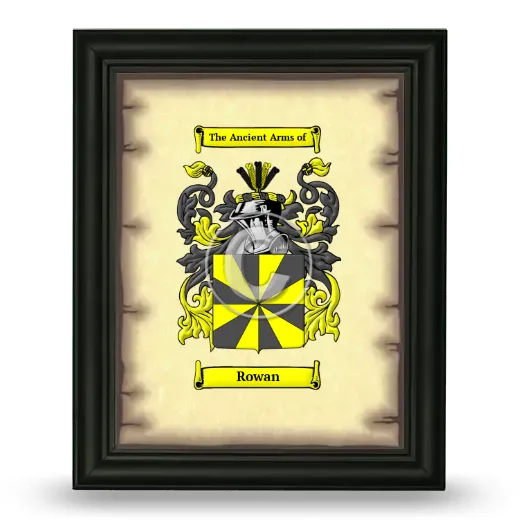 Rowan Coat of Arms Framed - Black