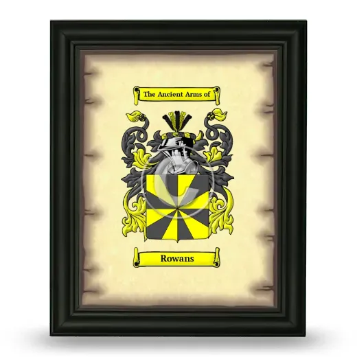 Rowans Coat of Arms Framed - Black