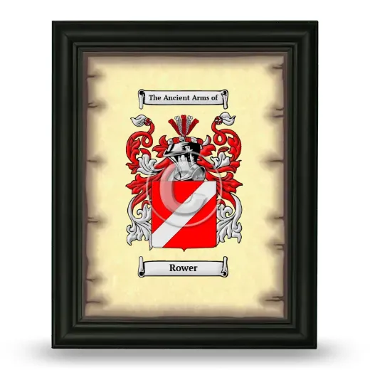 Rower Coat of Arms Framed - Black