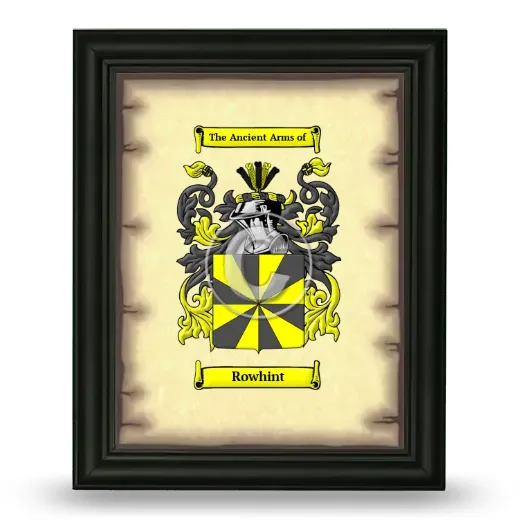 Rowhint Coat of Arms Framed - Black