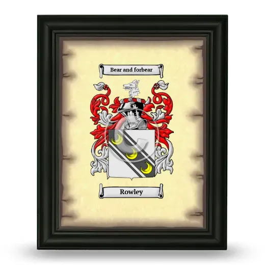 Rowley Coat of Arms Framed - Black