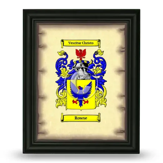 Rowse Coat of Arms Framed - Black