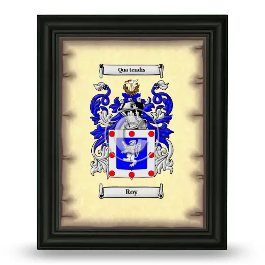 Roy Coat of Arms Framed - Black