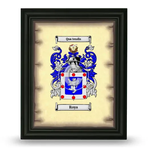 Roya Coat of Arms Framed - Black