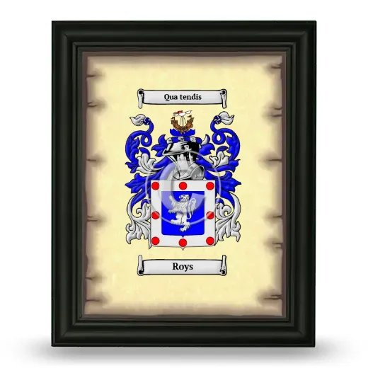 Roys Coat of Arms Framed - Black