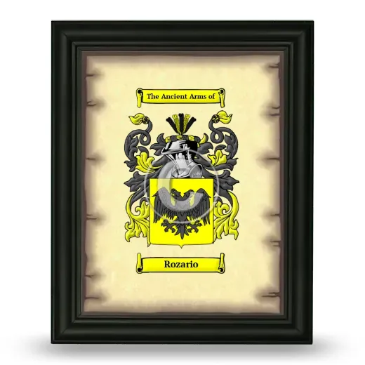 Rozario Coat of Arms Framed - Black