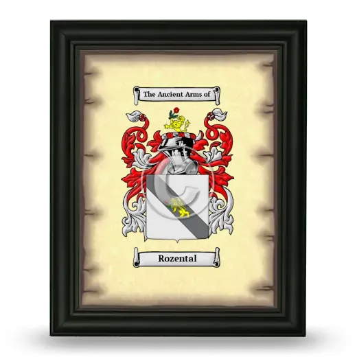 Rozental Coat of Arms Framed - Black