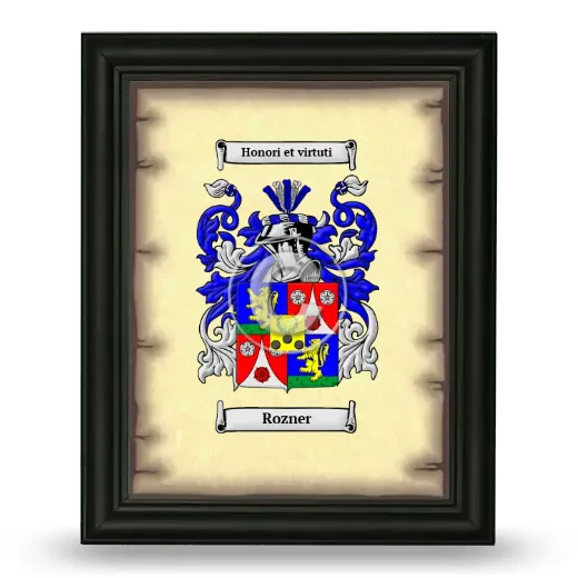 Rozner Coat of Arms Framed - Black