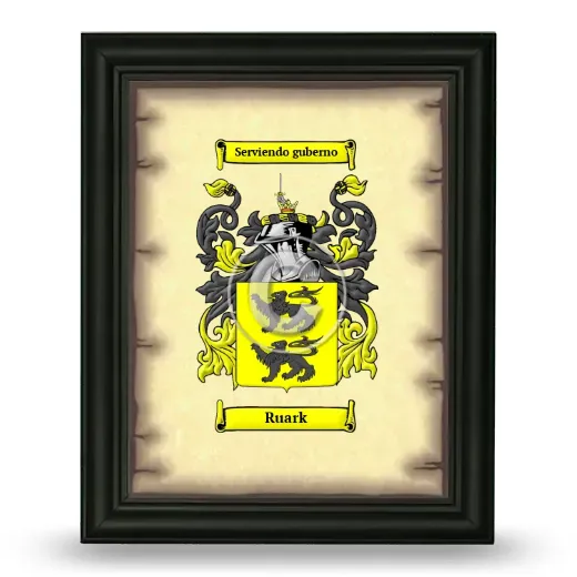 Ruark Coat of Arms Framed - Black