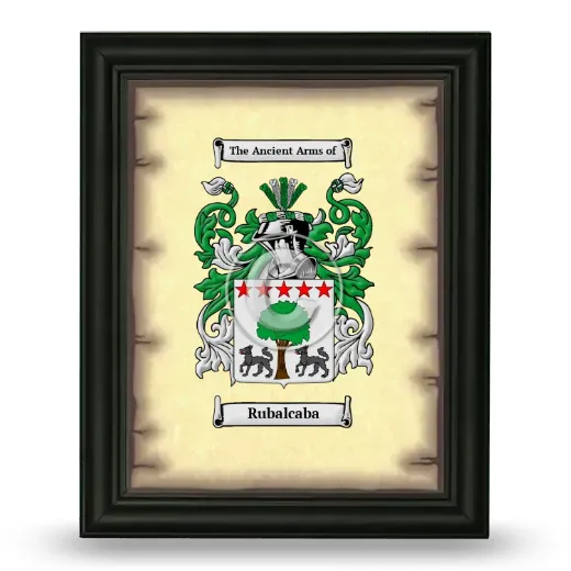 Rubalcaba Coat of Arms Framed - Black