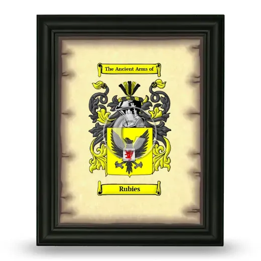 Rubies Coat of Arms Framed - Black