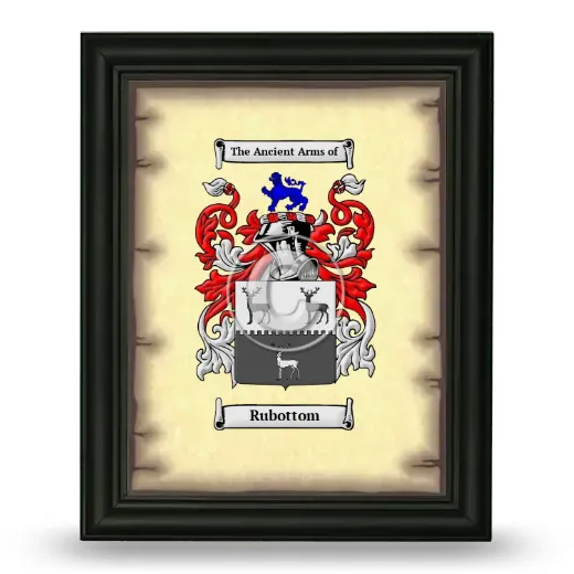 Rubottom Coat of Arms Framed - Black