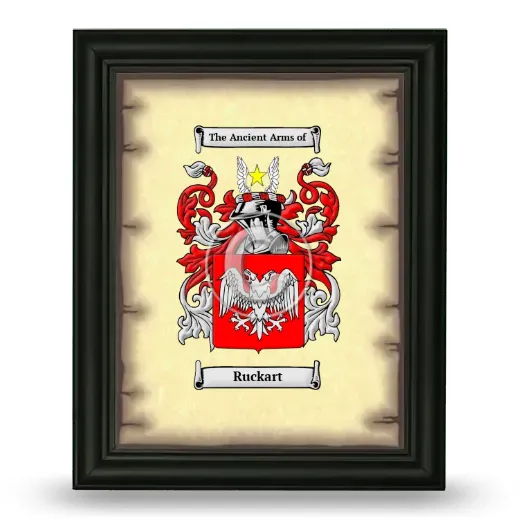 Ruckart Coat of Arms Framed - Black
