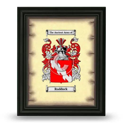 Rudduck Coat of Arms Framed - Black