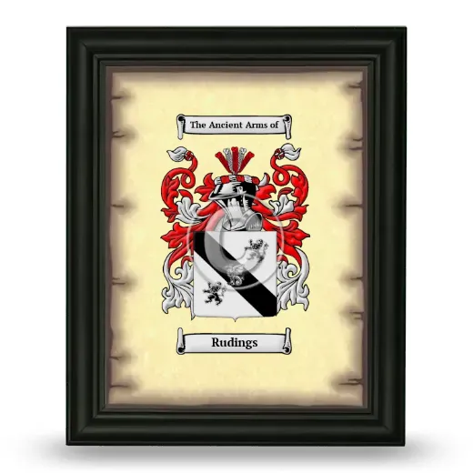 Rudings Coat of Arms Framed - Black