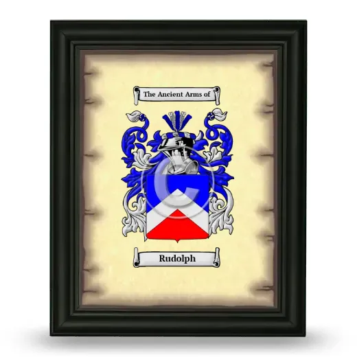 Rudolph Coat of Arms Framed - Black