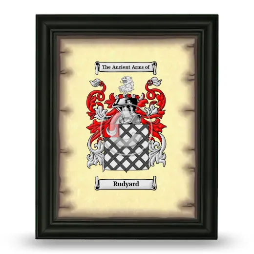 Rudyard Coat of Arms Framed - Black