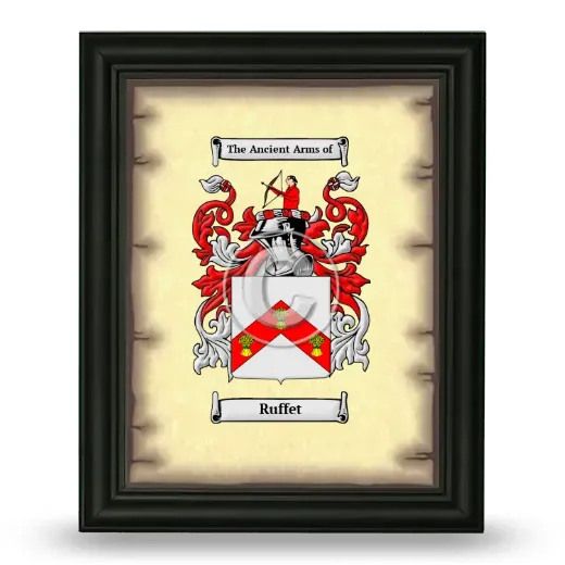 Ruffet Coat of Arms Framed - Black
