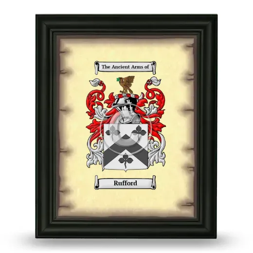 Rufford Coat of Arms Framed - Black
