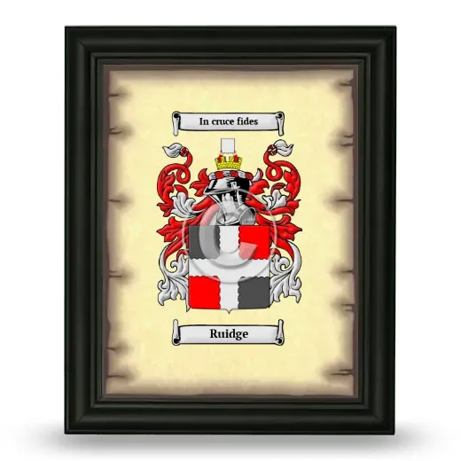 Ruidge Coat of Arms Framed - Black