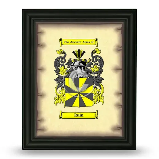 Ruin Coat of Arms Framed - Black