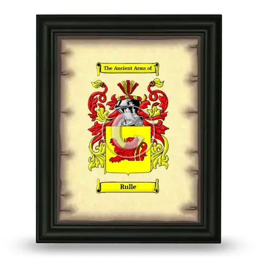 Rulle Coat of Arms Framed - Black