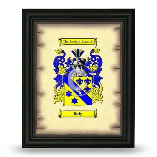Ruly Coat of Arms Framed - Black