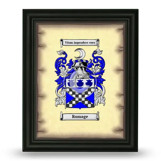 Rumage Coat of Arms Framed - Black