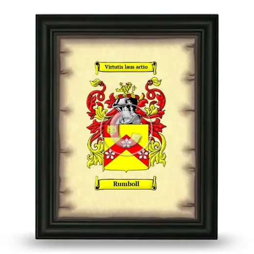 Rumboll Coat of Arms Framed - Black