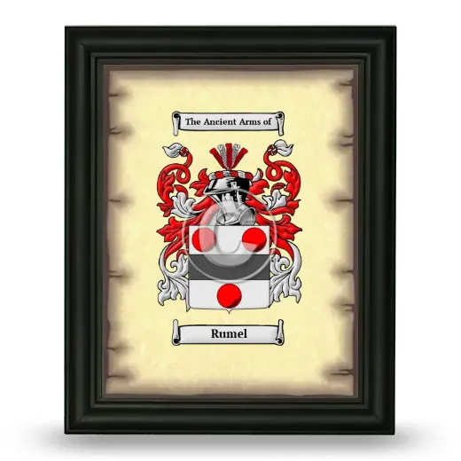 Rumel Coat of Arms Framed - Black