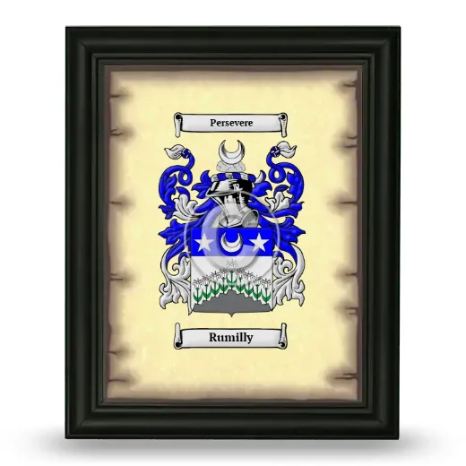 Rumilly Coat of Arms Framed - Black