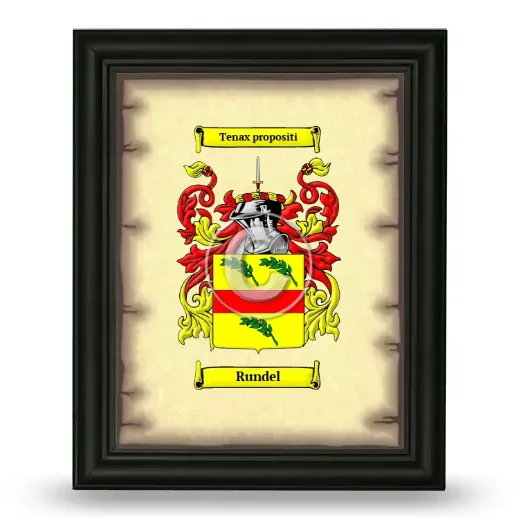 Rundel Coat of Arms Framed - Black