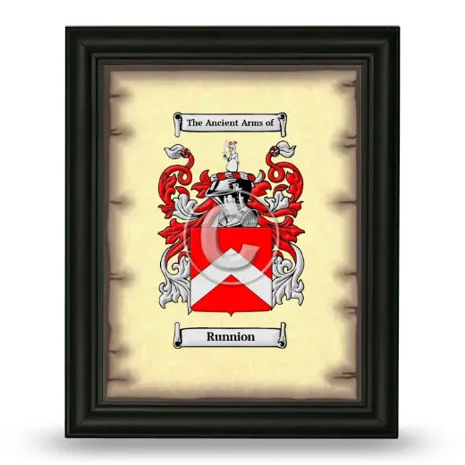 Runnion Coat of Arms Framed - Black