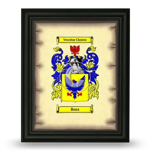 Russ Coat of Arms Framed - Black