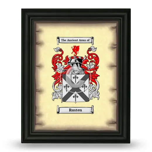 Rusten Coat of Arms Framed - Black