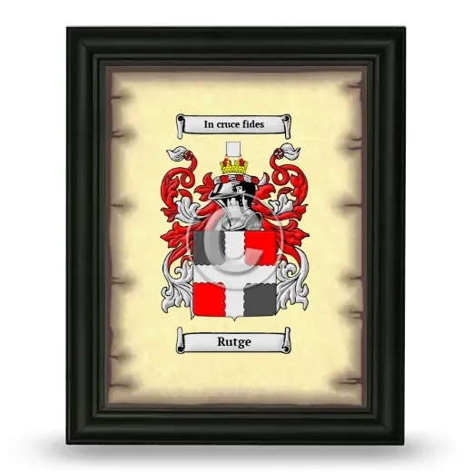 Rutge Coat of Arms Framed - Black