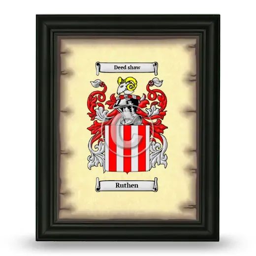 Ruthen Coat of Arms Framed - Black