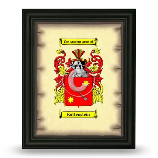 Ruttenstein Coat of Arms Framed - Black