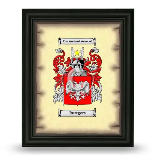 Ruttgers Coat of Arms Framed - Black