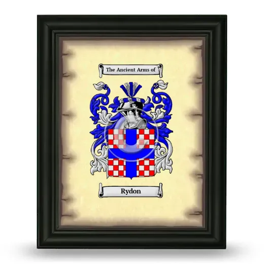 Rydon Coat of Arms Framed - Black