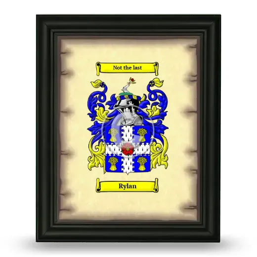 Rylan Coat of Arms Framed - Black