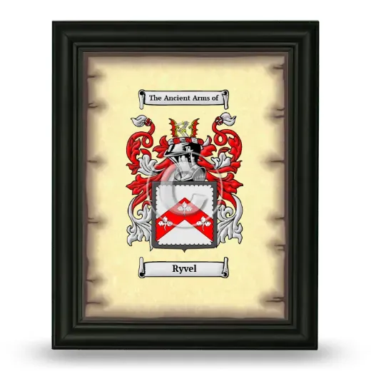 Ryvel Coat of Arms Framed - Black