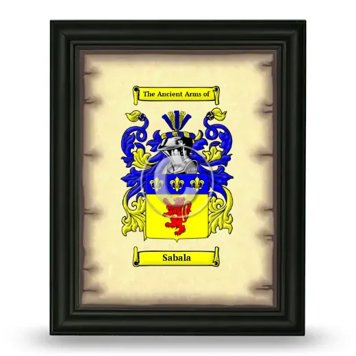 Sabala Coat of Arms Framed - Black
