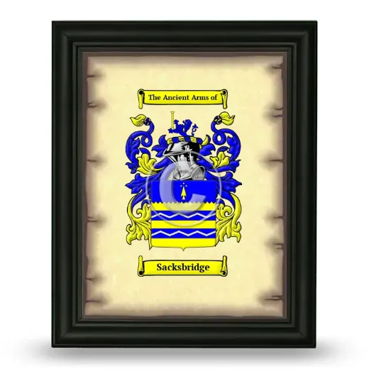 Sacksbridge Coat of Arms Framed - Black