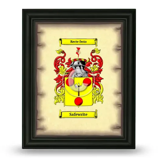 Safewrite Coat of Arms Framed - Black
