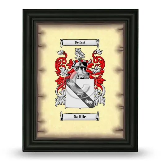 Safille Coat of Arms Framed - Black