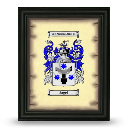 Sagel Coat of Arms Framed - Black