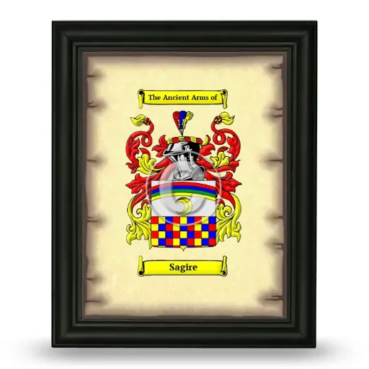 Sagire Coat of Arms Framed - Black