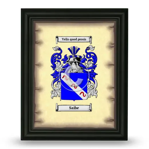 Saibe Coat of Arms Framed - Black