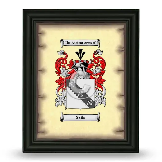 Sails Coat of Arms Framed - Black